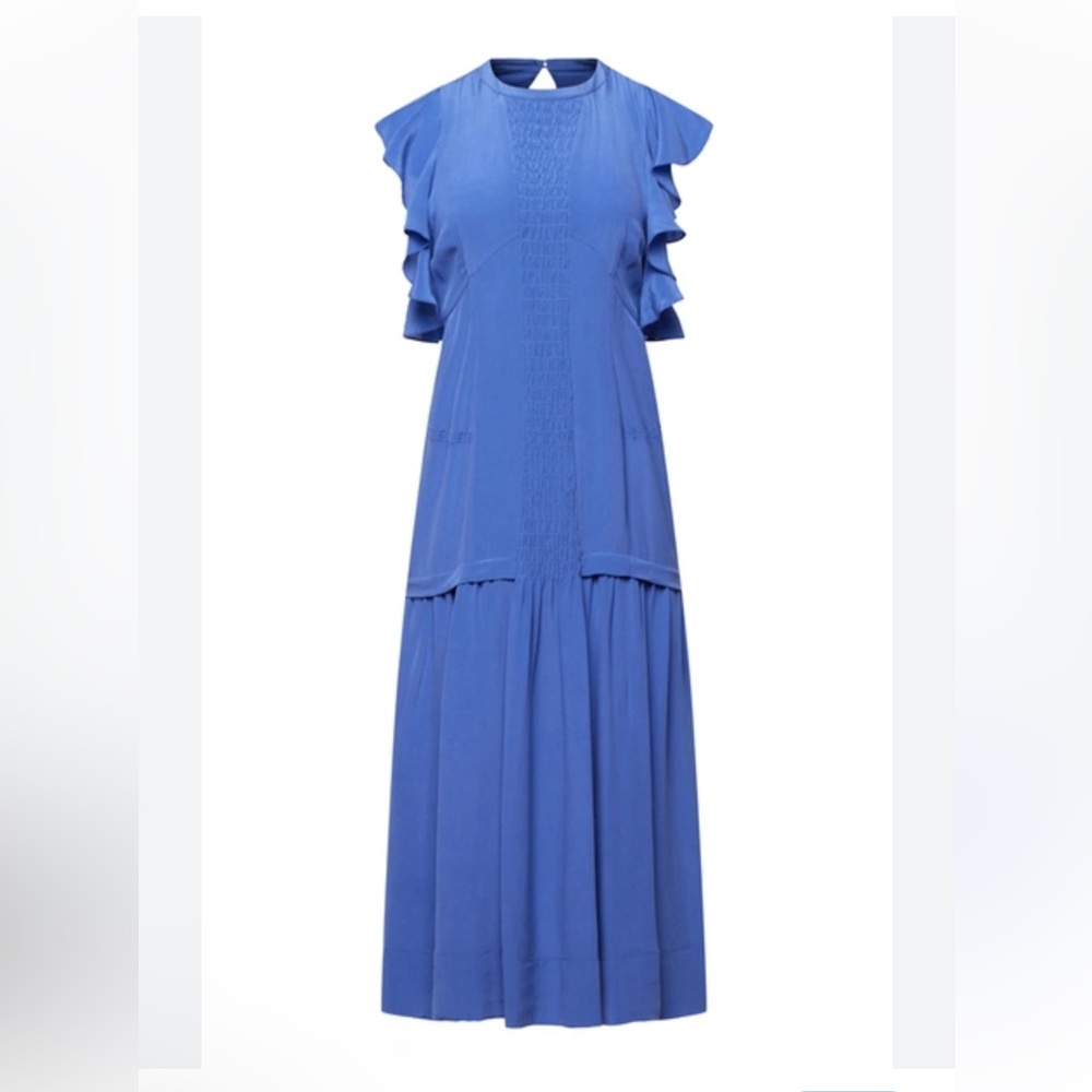 Joie polly flutter sleeve silk maxi dress